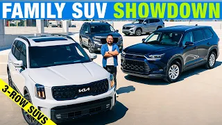 Kia Telluride vs Toyota Grand Highlander vs Honda Pilot vs VW Atlas 3-Row SUV Comparison Test