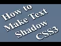 How to create text shadow using css3