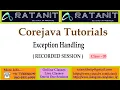 Core java Exceptional Handling by Mr Ratan class-05