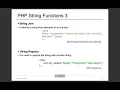 PHP String and Number Functions
