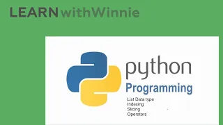Learn Python Programming List Data Type Indexing Slicing operators in list