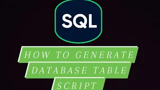 tutorial of database table script in ssms