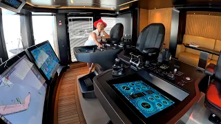 Craziest Helm EVER 171′ Baglietto T52 Hybrid Luxury 52M SuperYacht Tour & Specs