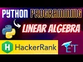 Linear Algebra Problem in Hindi Python Programming Rajnish