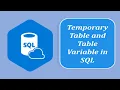 SQL Interview Question and Answers Temporary Table and Table Variable in SQL