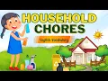 Exploring Household Chores Daily Chores Activities Learn English Vocabulary for Kids