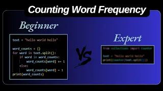 Python Beginner vs Expert Counting Word Frequency Simplified
