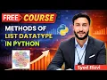 Method of List Datatype in Python Add Remove Search Sort List Datatype Python List Methods
