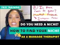 HOW TO CHOOSE A MASSAGE NICHE FOR YOUR MASSAGE BUSINESS 2022