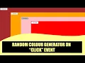 Random Color Generator on Click Event In JS - Way-of-Learning