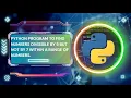 Python program to find numbers divisible by 5 but not by 7 within a range of numbers for beginners