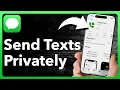 How To Send Text Messages Without Showing Number