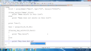 Key Exists and Array Key Exists Function In PHP
