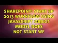 Sharepoint Start SP 2013 workflow using JavaScript object model does not start WF