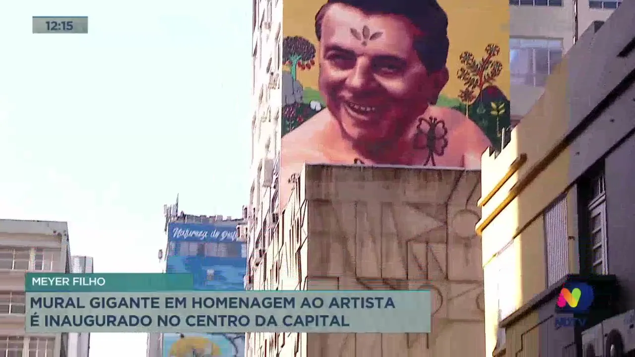 Mural gigante em homenagem ao Meyer Filho é inaugurado em Florianópolis