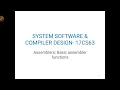 17CS63-SCD-MODULE 1 - Part 2-SIC Object Program