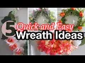 5 DIY SIMPLE SPRING WREATH IDEAS 2021