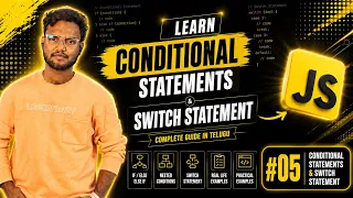 JavaScript Conditional Statements Switch Case in Telugu if else else if JS Course