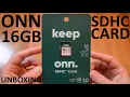 Unboxing Onn 16 GB SDHC Card