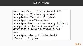 Cryptography with Python AES packtpub com