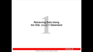 Retrieving Data Using the SQL SELECT Statement