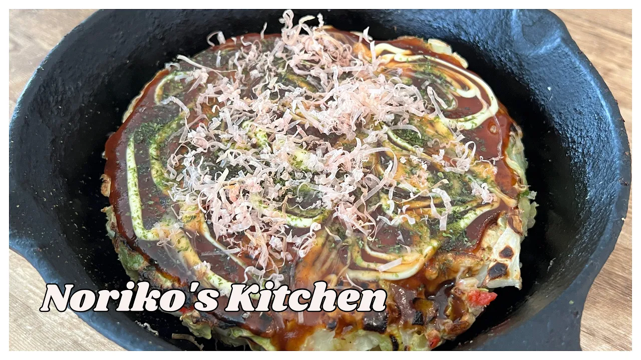 Shrimp and Cheese Okonomiyaki - Noriko