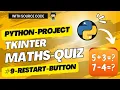 Adding Restart Button In Math Quiz Python TKinter Math Quiz - 9