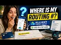 How to find your routing number with Alliant Credit Union