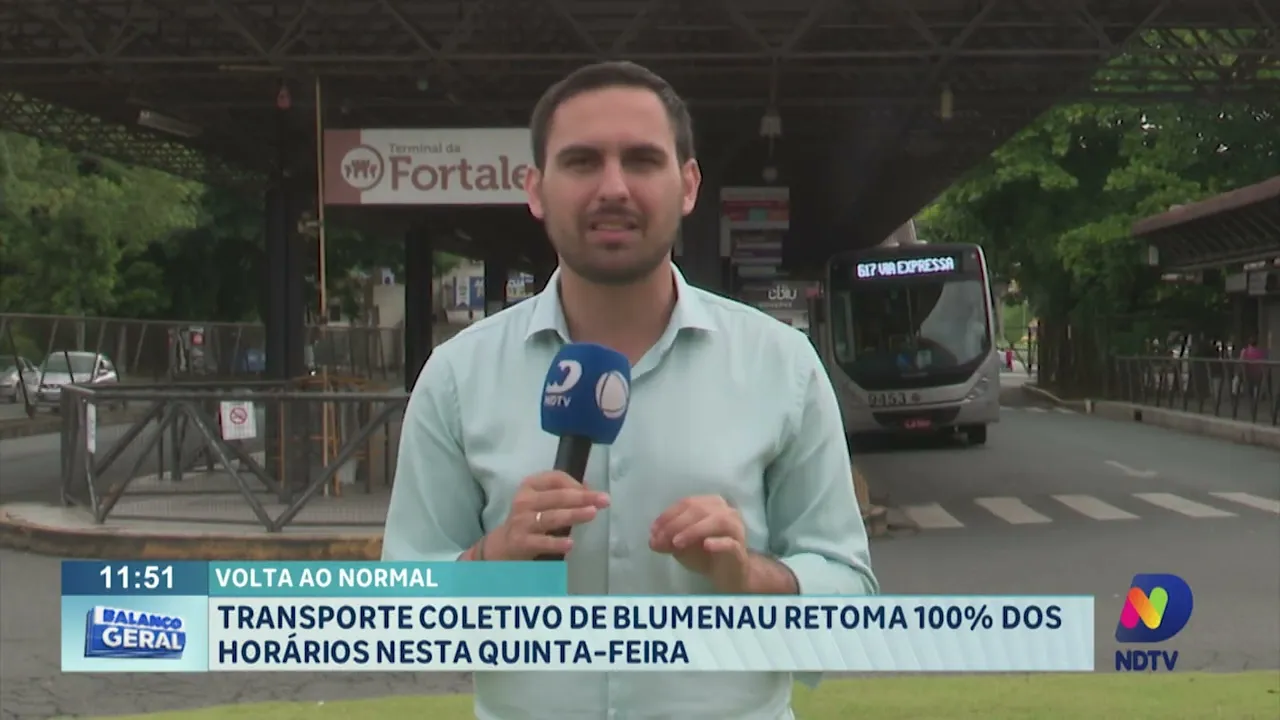 Transporte coletivo de Blumenau retoma 100% dos horários nesta quinta-feira