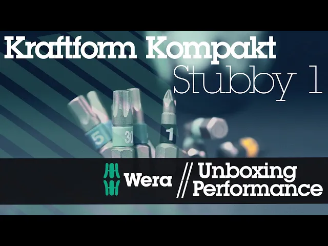 Schraubendrehersatz, 1x Griff und 18х Bits, Kraftform Kompakt Stubby Wera - W057471