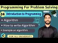 L-1 4 How to Write an Algorithm Steps Examples PPS C Language