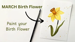 Paint Your Birth Flower MARCH Daffodil