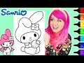 Coloring My Melody Sanrio Coloring Page Ohuhu Art Markers