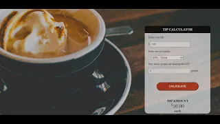 Tip Calculator using JavaScript