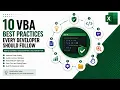 10 VBA Best Practices Every Developer Should Follow