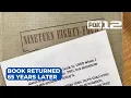 Overdue book returned to Multnomah County Library 65 years later