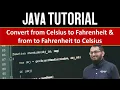 Java Program convert temperature from Celsius to Fahrenheit and from to