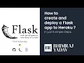 How to create and deploy a Flask app to Heroku in just 5 simple steps BHIMRAJ YADAV