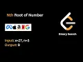 20 Nth Roof Of Number LeetCode Binary Search Hindi