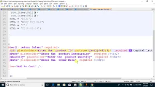 Filling HTML TABLE from HTML FORM using DOM JavaScript