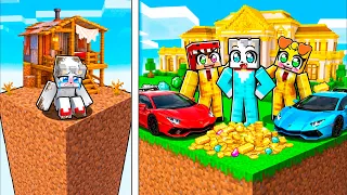 Evolucioné de POBRE a Adoptado por FAMILIA MILLONARIA en Minecraft! 🤑🔥