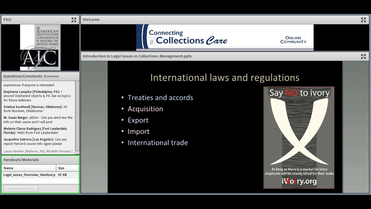 C2CC Introduction to Legal Issues in Collections Management