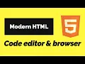 Learn HTML - Code editor and browser