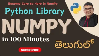 Python NumPy Full Tutorial in Telugu Data Science with NumPy