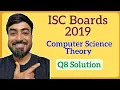 ISC Class 12 Computer Science Boards Theory 2019 Q8 Solution - Reverse each element of Matrix