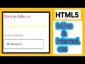 HTML5 Tutorial Inline Internal CSS in HTML Web Development Tutorial