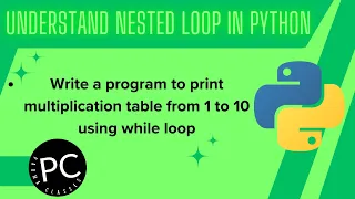 Program to write multiplication tables from 1-10 by using NESTED LOOP