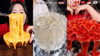 Glass Noodles (Plastic Noodles) Mukbang 100 Hour Cooking Challenge & Spicy Sauces