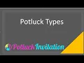 Potluck Party Types