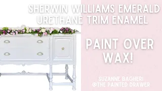 Paint Over Wax for a Fresh Makeover using Sherwin Williams Emerald Urethane Trim Enamel Paint
